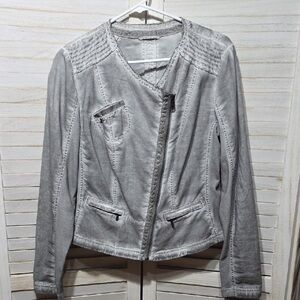 Women’s Light Gray Zip Up Jacket Size US 10